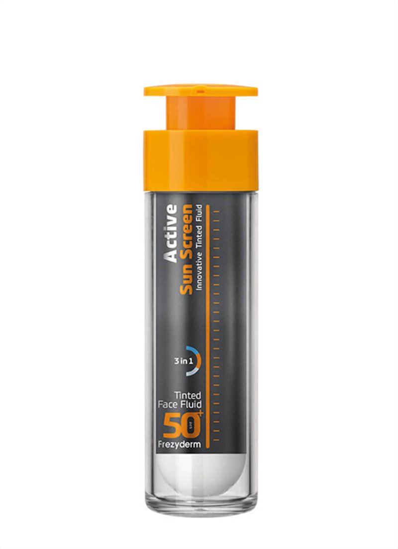 ACTIVE SUN SCREEN TINTED FACE FLUID SPF 50+